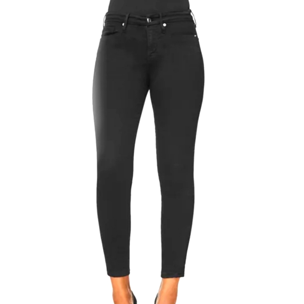 Good American Good High Rise Black Jeans - Picture 1 of 5